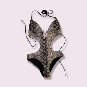 Snakeskin - snake Print swimsuit! Small